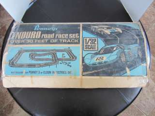 Vintage Pennys 1/32 Enduro Road Race Set 1964 by Eldon Industries 