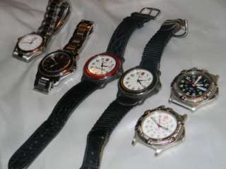 SWISS ARMY WENGER SAK DESIGN WATCH LOT of 6 MENS WATCHES ALL GREAT 