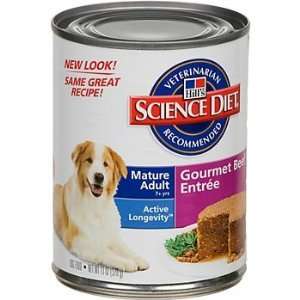   Science Diet Senior Gourmet Beef Entrand#233;e Canned Dog Food Pet