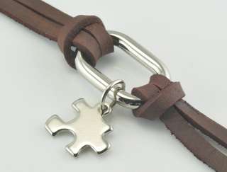 Mens original Indiana Leather Lucky Novelty Bracelet D 03  