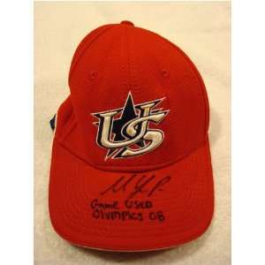 Matt LaPorta Game Used USA Olympic Hat: Sports & Outdoors