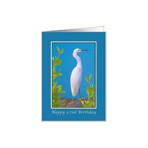  Birthday, 92nd, Snowy Egret Bird Card Toys & Games