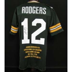  Autographed Aaron Rodgers Jersey   STATS JSA   Autographed 