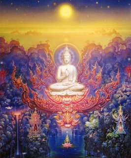   Bodhisattva Planet Thai Painting Art Gallery Wrap Giclee Print CV23