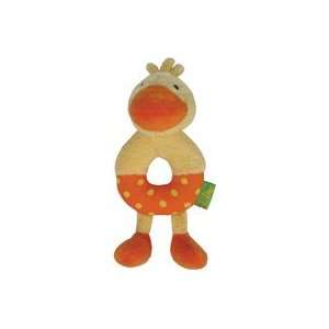    Yellow Rubber Ducky Soft Ring Rattle/baby Toy: Toys & Games