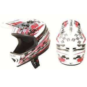   Full Face Helmet, Red/White, Large / 58 60 cm