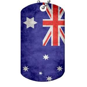 Australian Flag Dog Tag and Chain
