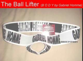 GABRIEL HOMME Mens Bulge Enhancer Sling  The Ball Lifter WHITE XXL 