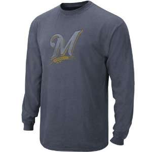 Majestic Milwaukee Brewers Heather Blue Big Time Play Long 