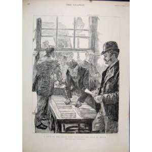   1893 Visit Royal Mint Men Receiving Gold Ingots Sketch