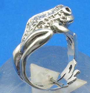 Sterling Silver Wrap Around Frog Ring, can resize 6 3/4  