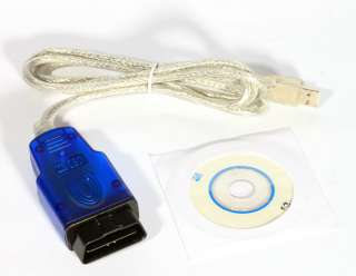 USB to OBDII KKL 409 OBD2 VAG COM Car Diagnostic Scan Cable Tool 
