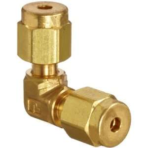 Parker A Lok 2EE2 B Brass Compression Tube Fitting, 90 Degree Elbow, 1 