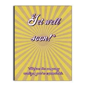  NTS Get Well   Risque Note to Self Get Well Greeting Card 