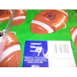 Amscan First Down Football Plastic Tablecover 54 X 102 Made in USA 