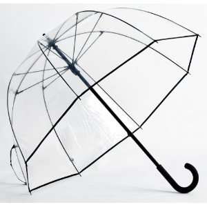   Clear Fiberglass Dome Bubble Umbrella With Black Trim: Everything Else