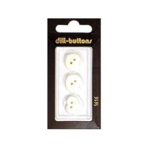  Dill Buttons 15mm 2 Hole Heart White 3 pc (6 Pack) Pet 