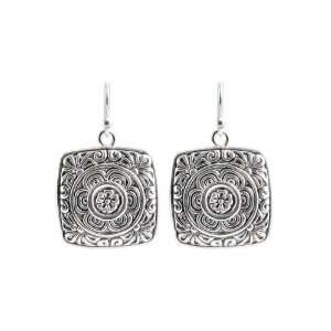  Bronzed By Barse Silver Overlay Medallion Earring Jewelry