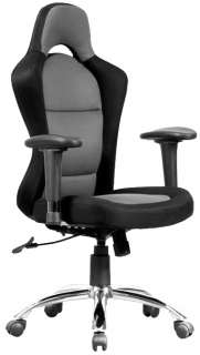 GREY BLACK BUCKET SEAT COMPUTER OFFICE DESK CHAIR NEW  