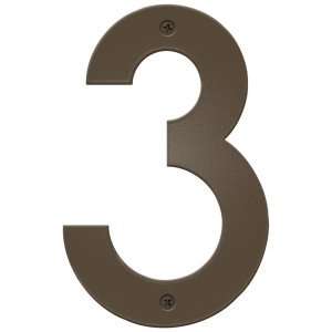  Blink Contemporary House Number in Dark Bronze   3 Patio 