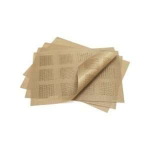  Chilewich Pocketweave Squares Rectangle Placemat  Gold 