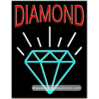 Diamond Neon Sign (31H x 24L x 3D) Grocery & Gourmet Food