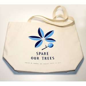  Eco Friendly Spare Our Trees Tote Bag Blue Print: Home 