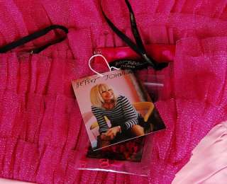 Betsey Johnson Evening Sweet Caroline Dress 6 Hot Pink  