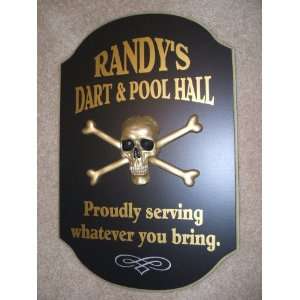   23 Inches High 1/2 Thick 3d Cross Bones Skull Sign 