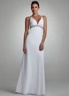  Davids Bridal Wedding Dress: Beaded Tank Gown with Back 