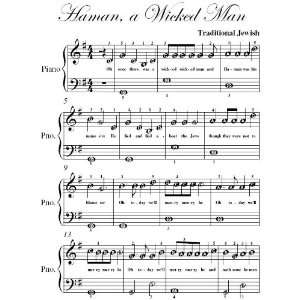  Haman a Wicked Man Easy Piano Sheet Music Traditional 