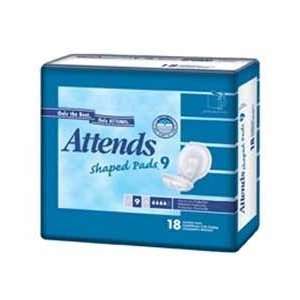  Attends Shaped Pads 9, Unisized, Pad 9   72/case Health 
