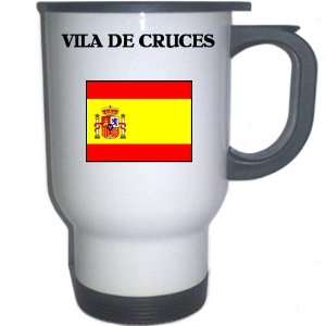 Spain (Espana)   VILA DE CRUCES White Stainless Steel Mug