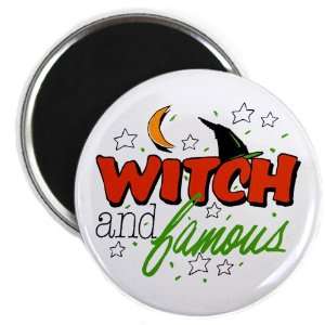   25 Magnet Halloween Witch and Famous with Witch Hat 