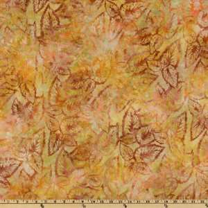  44 Wide Blossom Batik Leaves Pineapple Fabric By The 