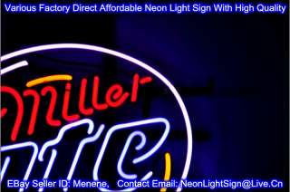 New Miller Lite Logo Pub Store Beer Bar Neon Light Sign  