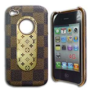  LV Style iPhone 4 Deluxe Case Brown Classic Monogram 