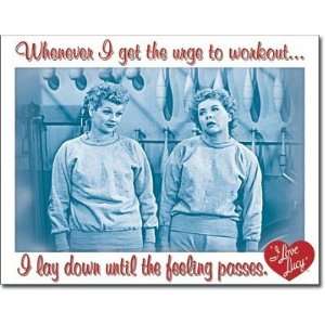  I Love Lucy Workout TV Tin Sign: Home & Kitchen