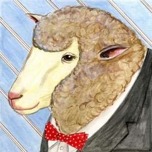  Fancy Sheep Canvas Reproduction