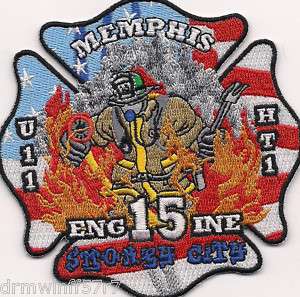 Memphis, TN Engine 15 Smokey City fire patch  