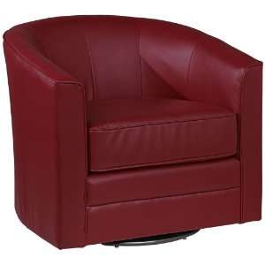    Keller Scarlet Bonded Leather Swivel Tub Chair: Home Improvement