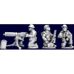   WWII 28mm British and Commonwealth Vickers HMG (3 and Gun) Toys
