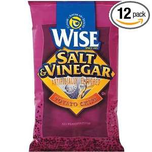 Wise Salt and Vinegar Potato Chips, 8.75 Oz Bags (Pack of 12):  