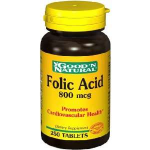Folic Acid 800mcg   250 tabs,(Goodn Natural)  Grocery 