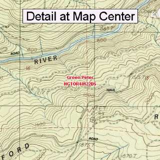  USGS Topographic Quadrangle Map   Green Peter, Oregon 