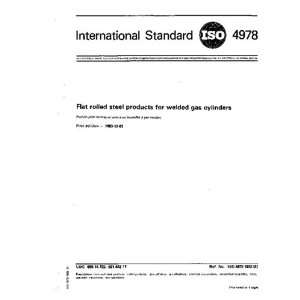   rolled steel products for welded gas cylinders ISO TC 17/SC 10 Books