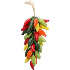   Southwest Style Ceramic Chilies Ristras Mixed Jalapeno Pepper String