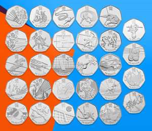 GB ~ LONDON OLYMPIC 2012 ~ 50p ~ COMPLETE Selection ~ ALL 29 ~ 50 