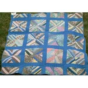  Antique String Quilt in Blues
