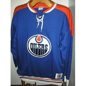  Edmonton Oilers Vintage Lace up Jersey: Sports & Outdoors